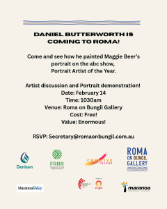 Daniel Butterworth artist talk & Demo flyer