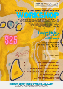 Playful Drawing From Nature Workshop Flyer