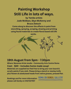 Painting Workshop flyer - Still Life in lots of ways